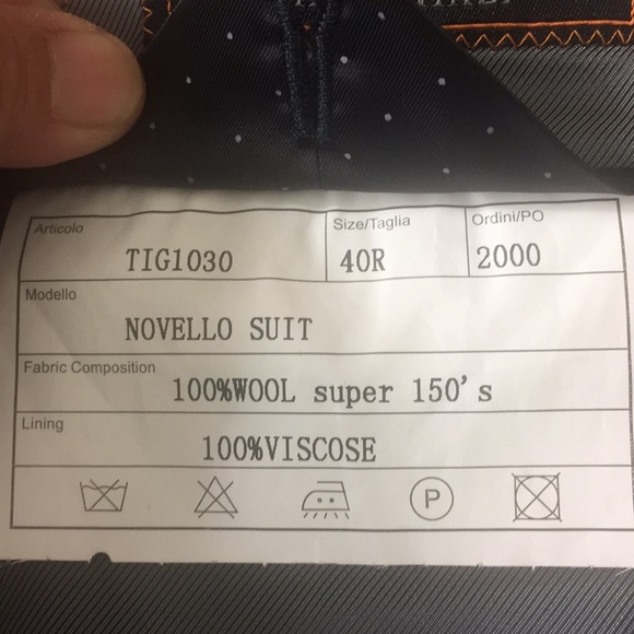 Tiglio Pin Stripe Suit Jacket 40R - Picture 8 of 8